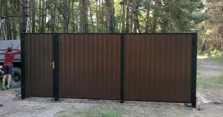 Купить распашные ворота из профнастила Балаково, цена от 2767 руб.
